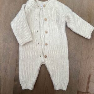 Zara Cream Knit Baby Bodysuit